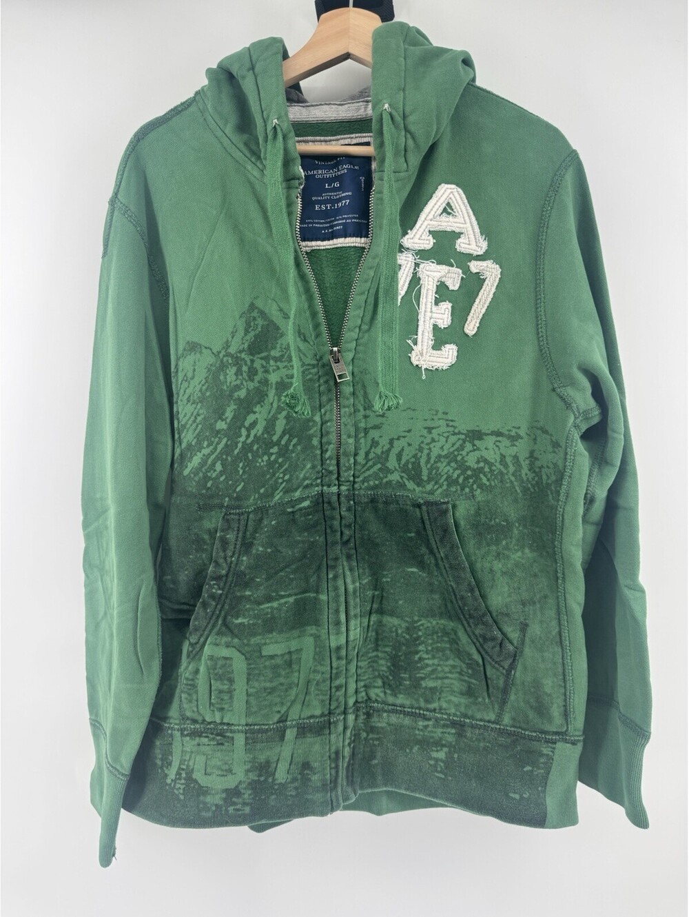 Vintage Y2K American Eagle Men’s Zip Up Jacket Size L